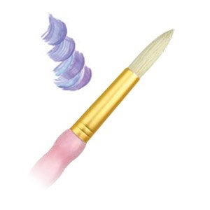 R9325-8 No 8 White Bristle Round Brush