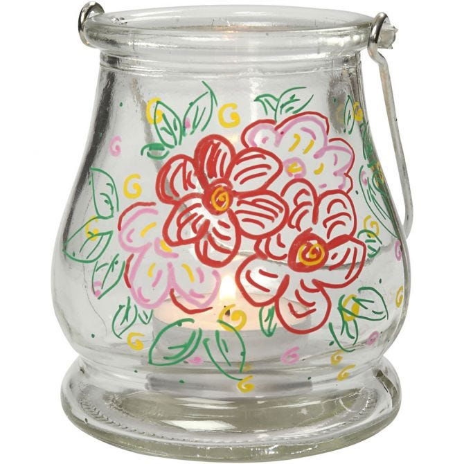 CH58556 Glass Lantern for decoration