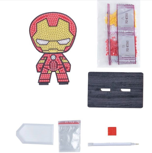 Iron Man- Marvel Crystal Art Buddy Kit 11x8cm approx