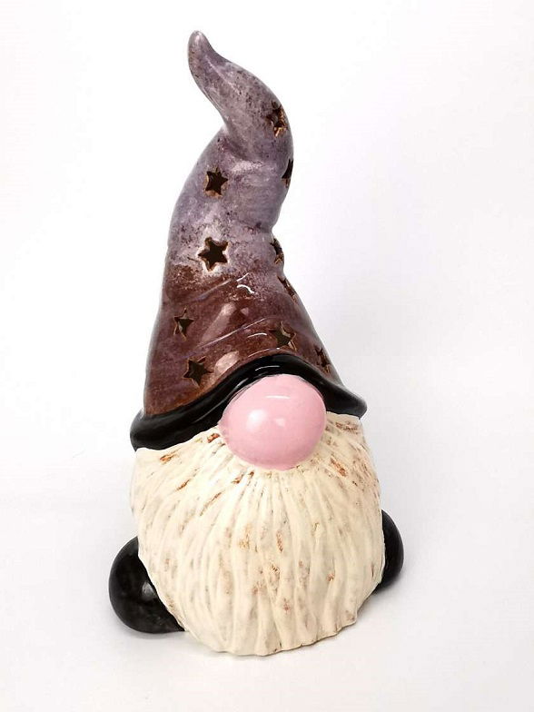 Tall Hatted Gnome Lantern unlit