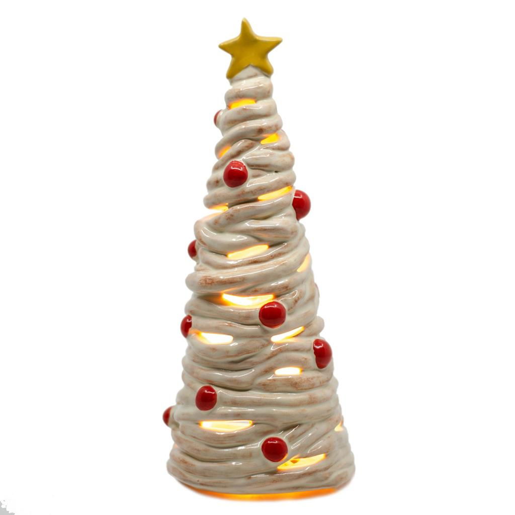 5429 Coil Christmas Tree Lantern Painted Bisque Paint Your Own Pottery