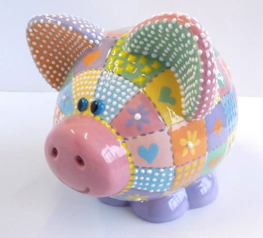 7049 large piggy bank left side