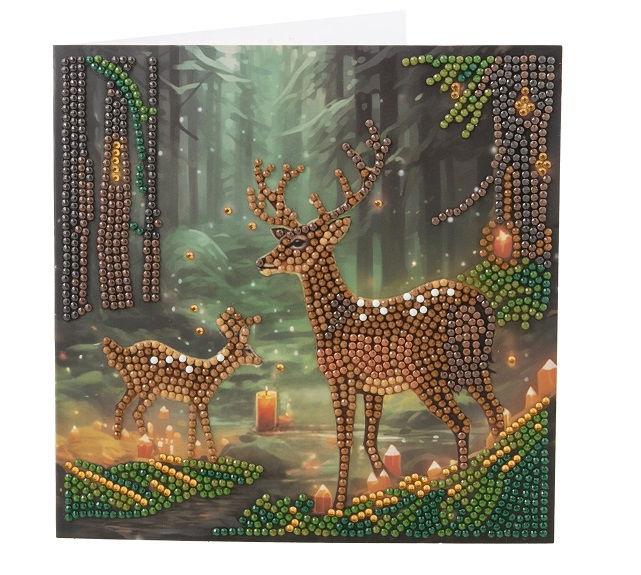 ENCHANTED FOREST 18 X 18CM CRYSTAL ART CARD