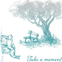 Take A Moment - Screen 12 Inch x 12 Inch- Screen Sensation