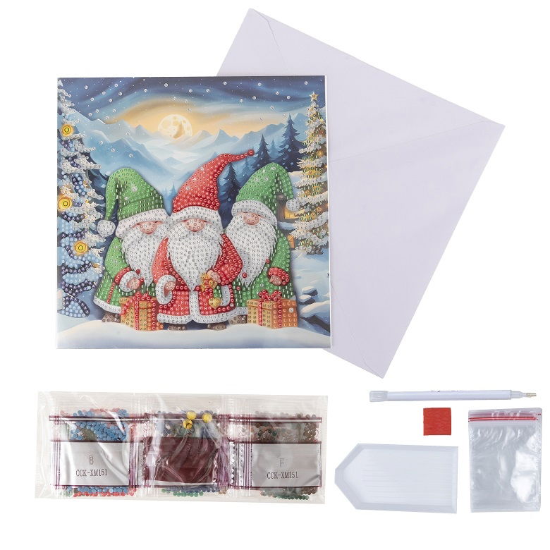 Arctic Friends- Crystal Art Card Kit 18cm