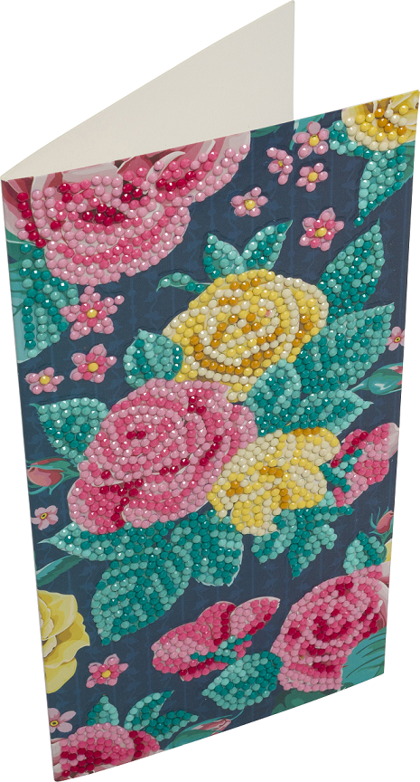 Pretty Flowers - Crystal Art Card Kit 11 x 22cm