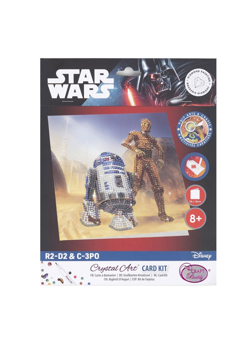 R2-D2 & C-3PO- Crystal Art Card Kit 18x18cm