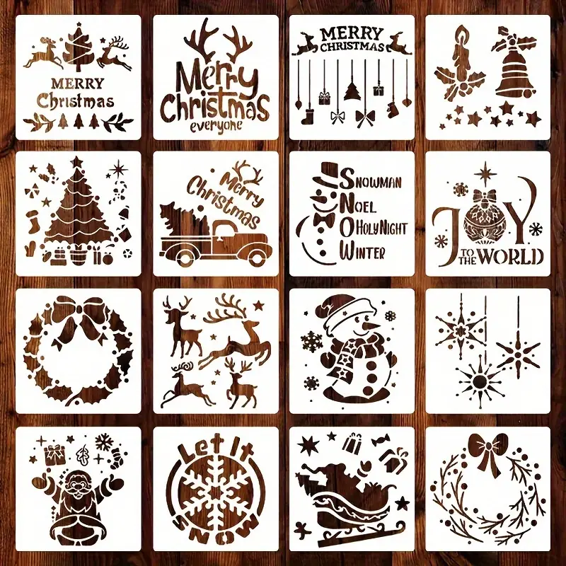 Christmas Stencils 15cm (16 asstd)