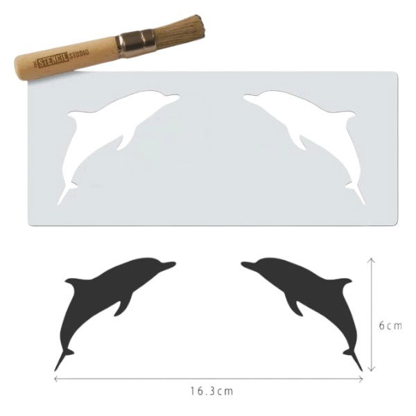 Dolphins Mini Craft Stencil