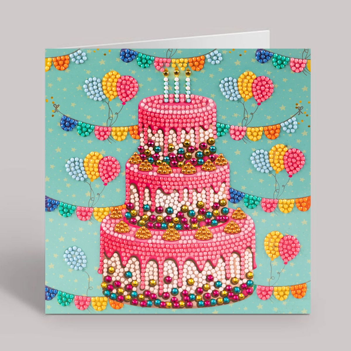 Happy Birthday Cake- Crystal Art Card Kit