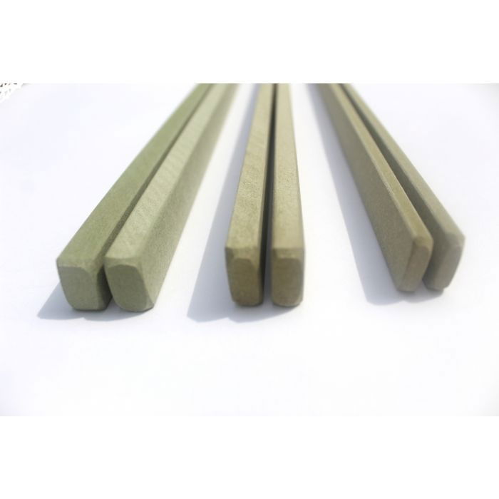 Three pairs of MDF water repellent wooden clay rolling guides laid out vertically for pottery slab rolling