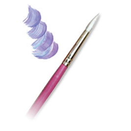 R9325-4 White Bristle Round 4 Brush