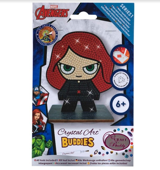 Black Widow- Marvel Crystal Art Buddy Kit 11x8cm approx