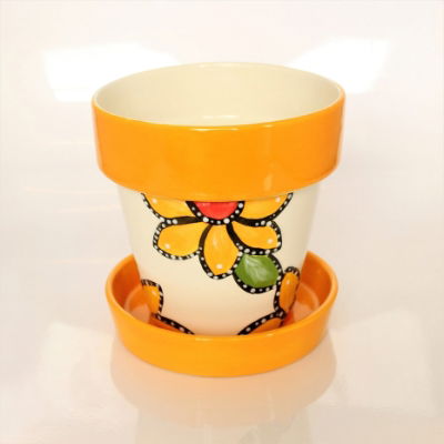 Medium Flower Pot and Saucer