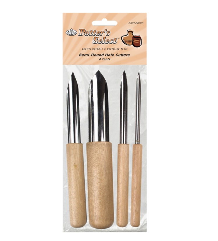 RSETPOT20 Semi Round Hole Cutters Clay Work Tool Set