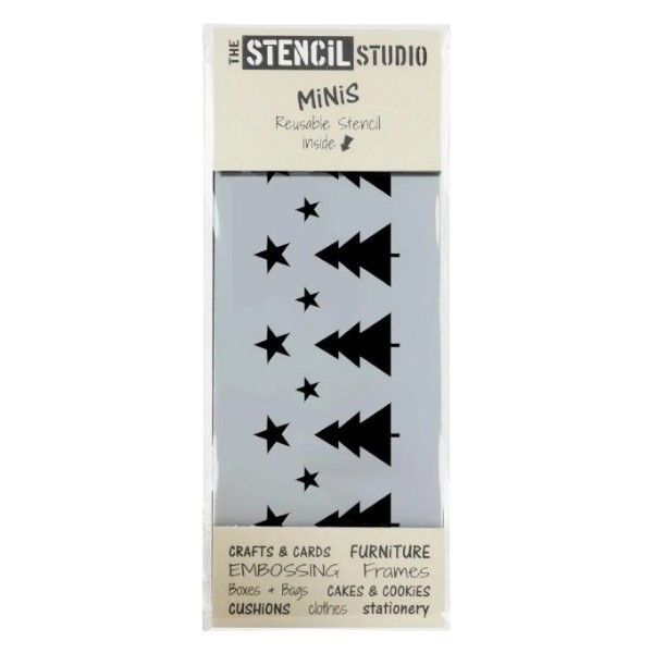 Christmas Tree and Stars Stencil