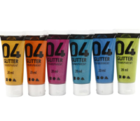 Glitter Acrylic Paint (6 asstd x 20ml)