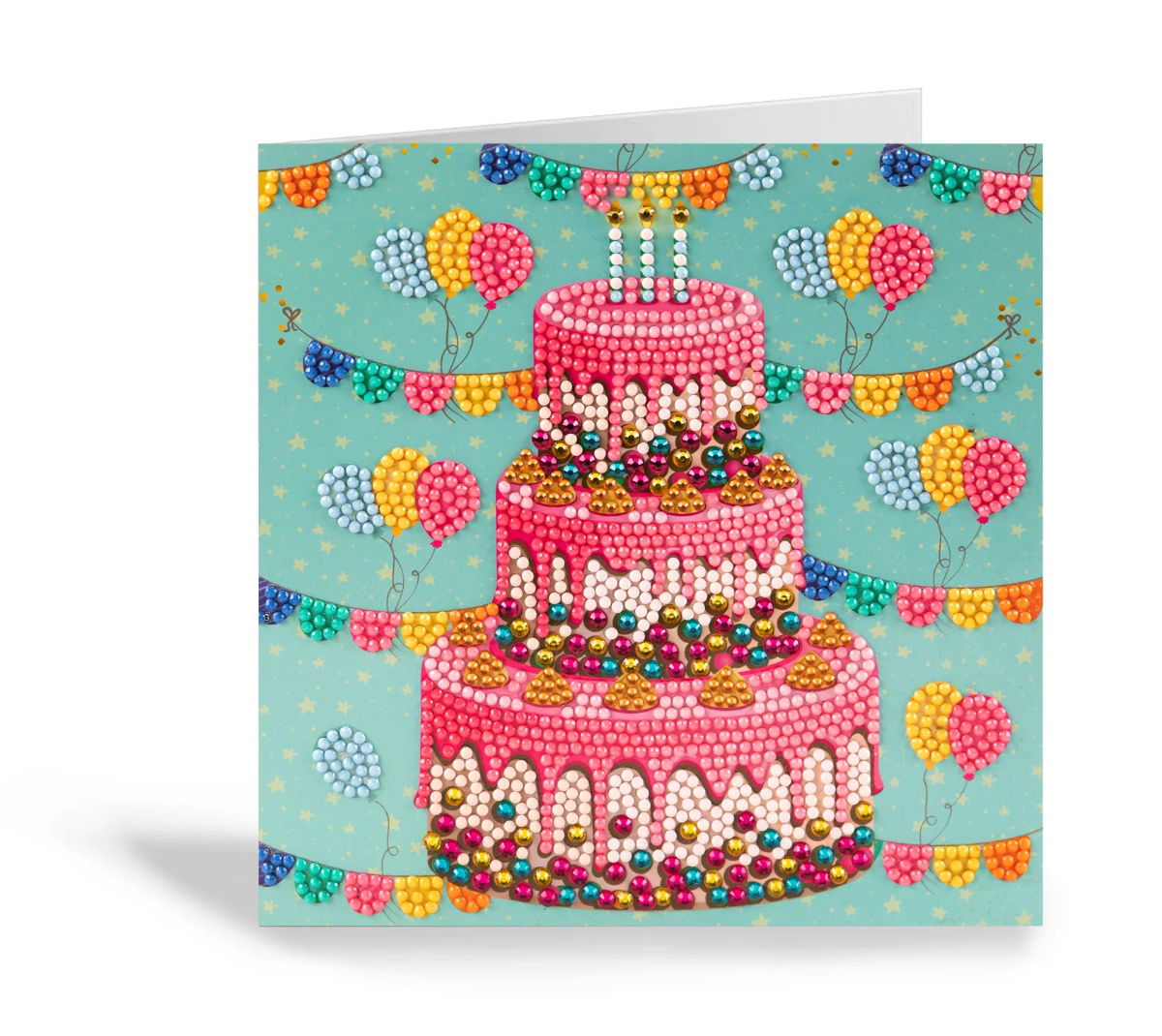 Happy Birthday Cake- Crystal Art Card Kit