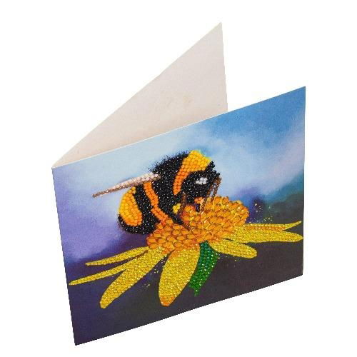 Bumblebee 18 x 18cm - Crystal Art Card Kit