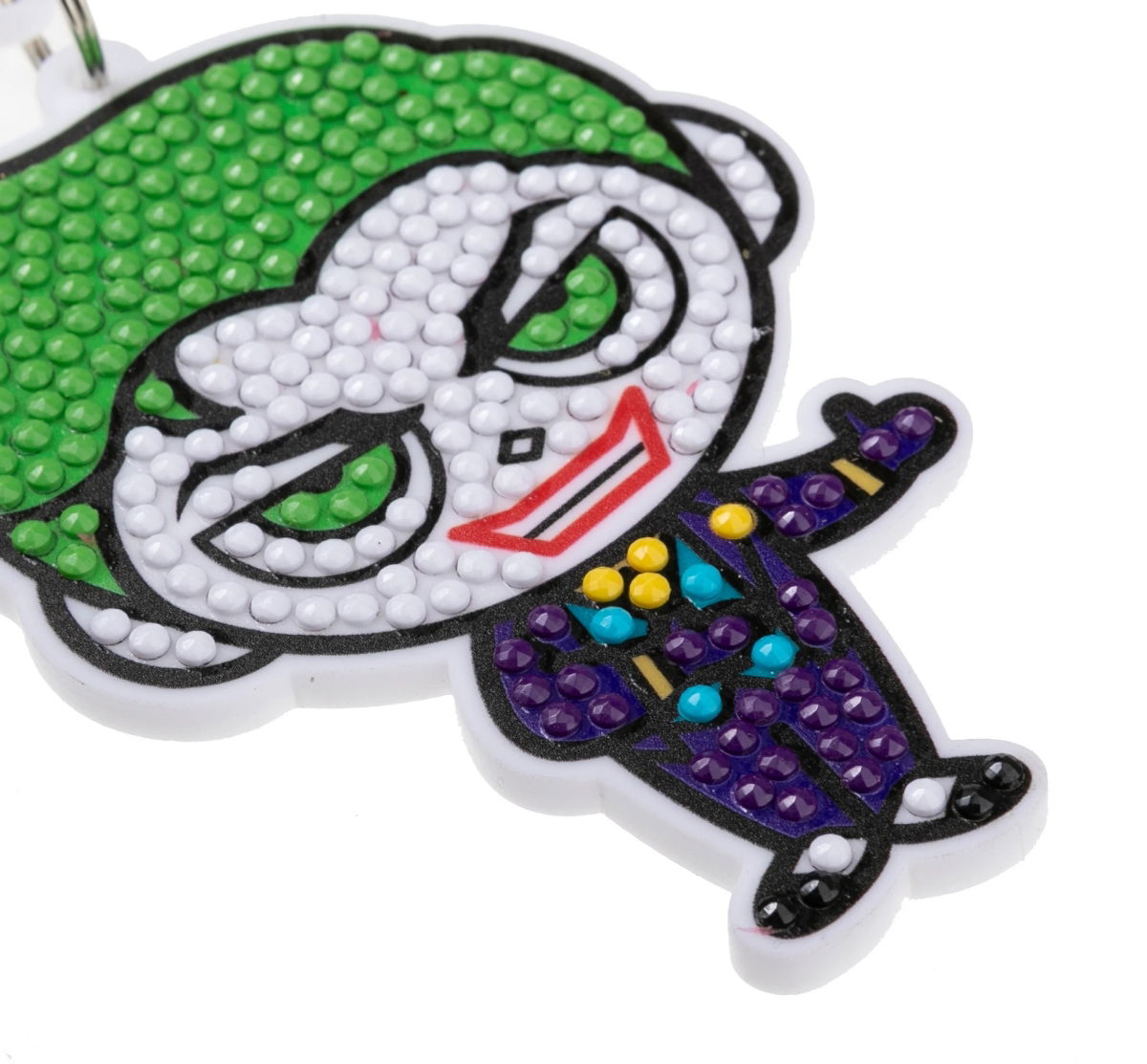 CABC-DCU005 The Joker- DC Series Comics Bag Charm Crystal Art Kit Close Up