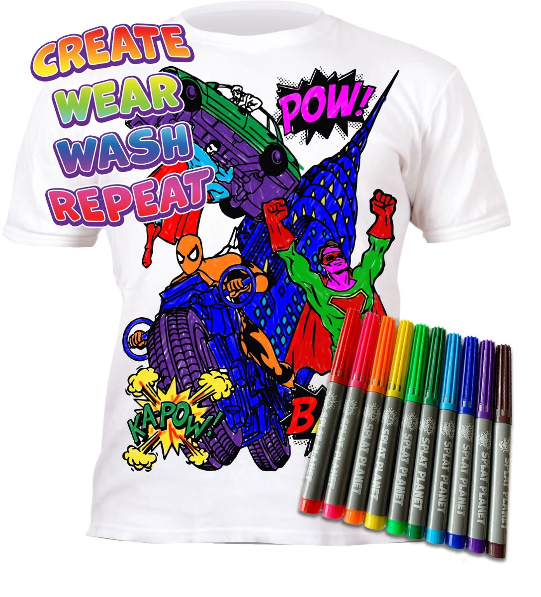 Superhero Colour In T-Shirt