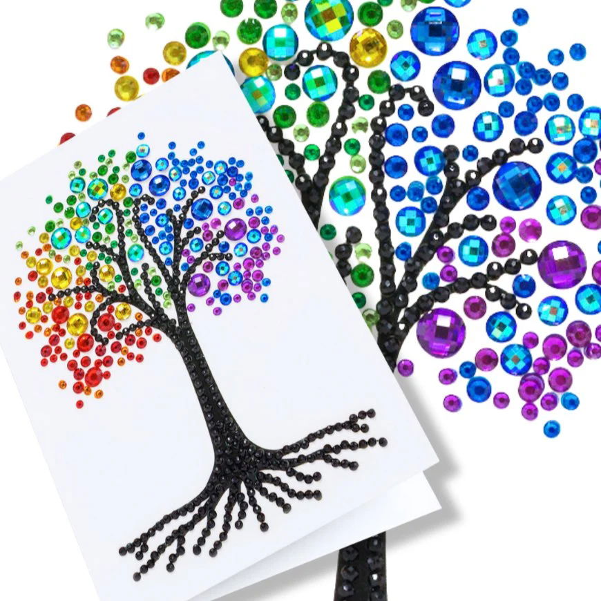 Rainbow Tree- Crystal Art Card Kit 10cm X 15cm