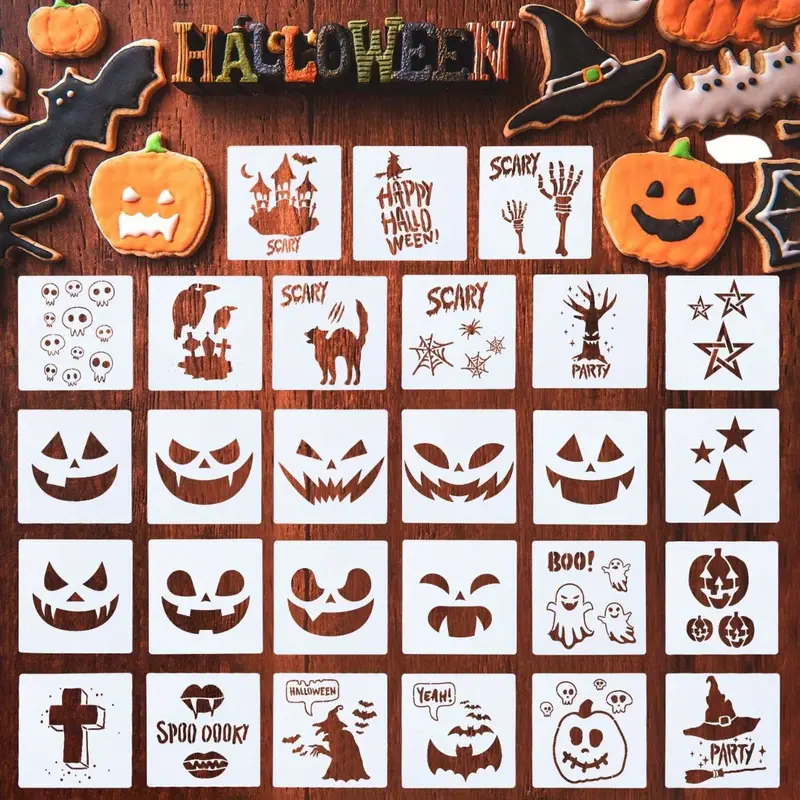 Halloween Stencil 5.3in18 Piece