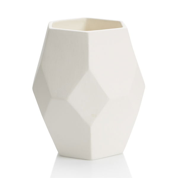 Prismware Vase- Ceramc Blank Bisqueware Paint Your Own Pottery Shape