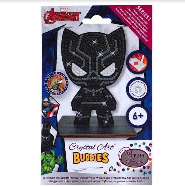 Black Panther- Marvel Crystal Art Buddy Kit 11x8cm approx