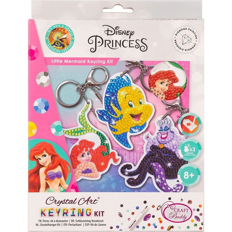 Little Mermaid - Disney Crystal Art Keyring Set (3 asstd)