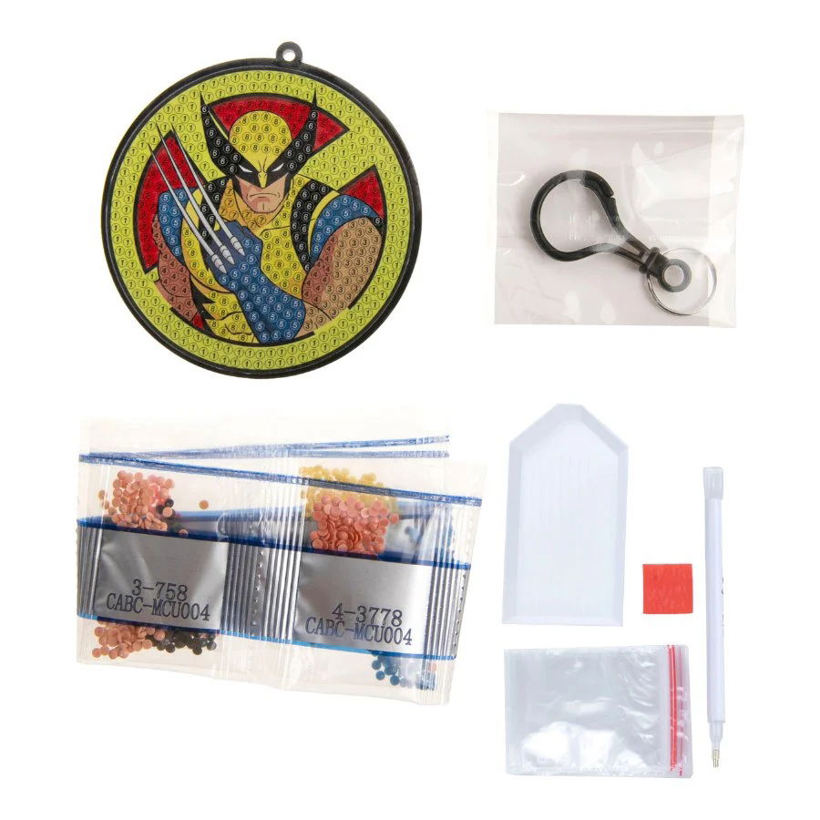 Wolverine - Marvel Universe Crystal Art Bag Charm Kit