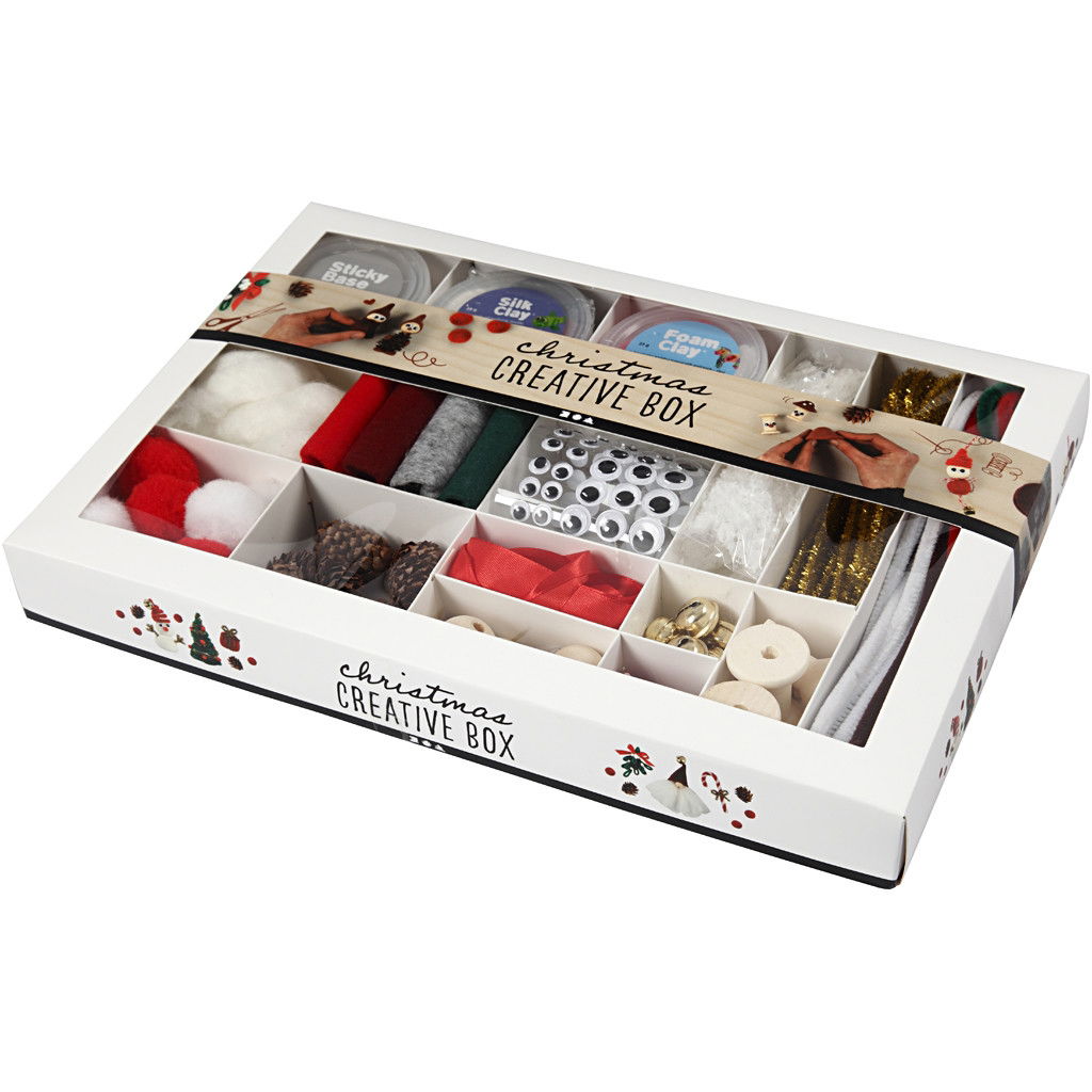 Traditional Christmas Creative Box Set Foam & Silk Clay boxed