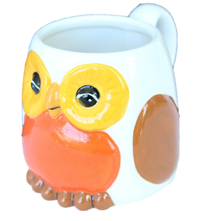 4150 Owl Mug- Unpainted Ceramic Blank Bisqueware Paint Your Own Pottery