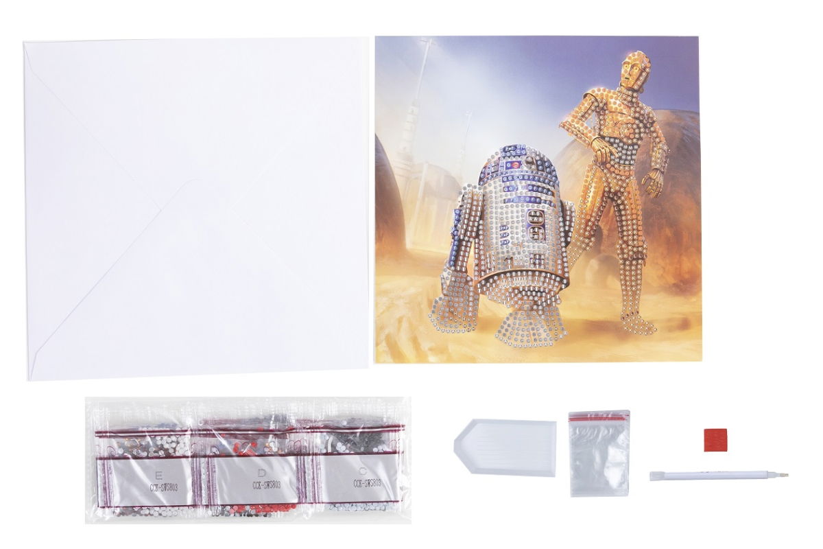 R2-D2 & C-3PO- Crystal Art Card Kit 18x18cm