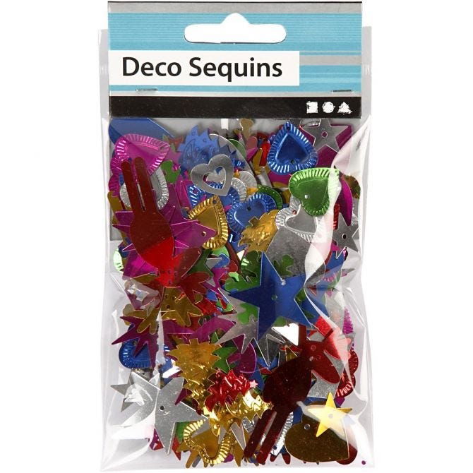 Christmas Sequins 35g pack (asstd)