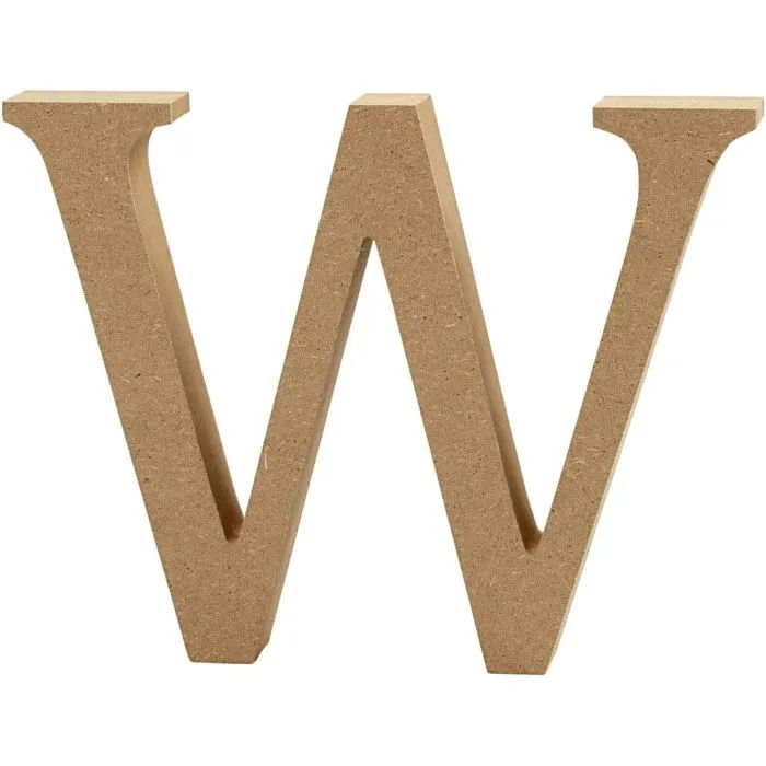 LETTER W - MDF - H: 13cm WIDTH 2cm