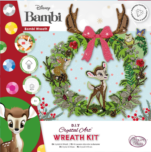 Bambi 30cm Disney Crystal Art Wreath