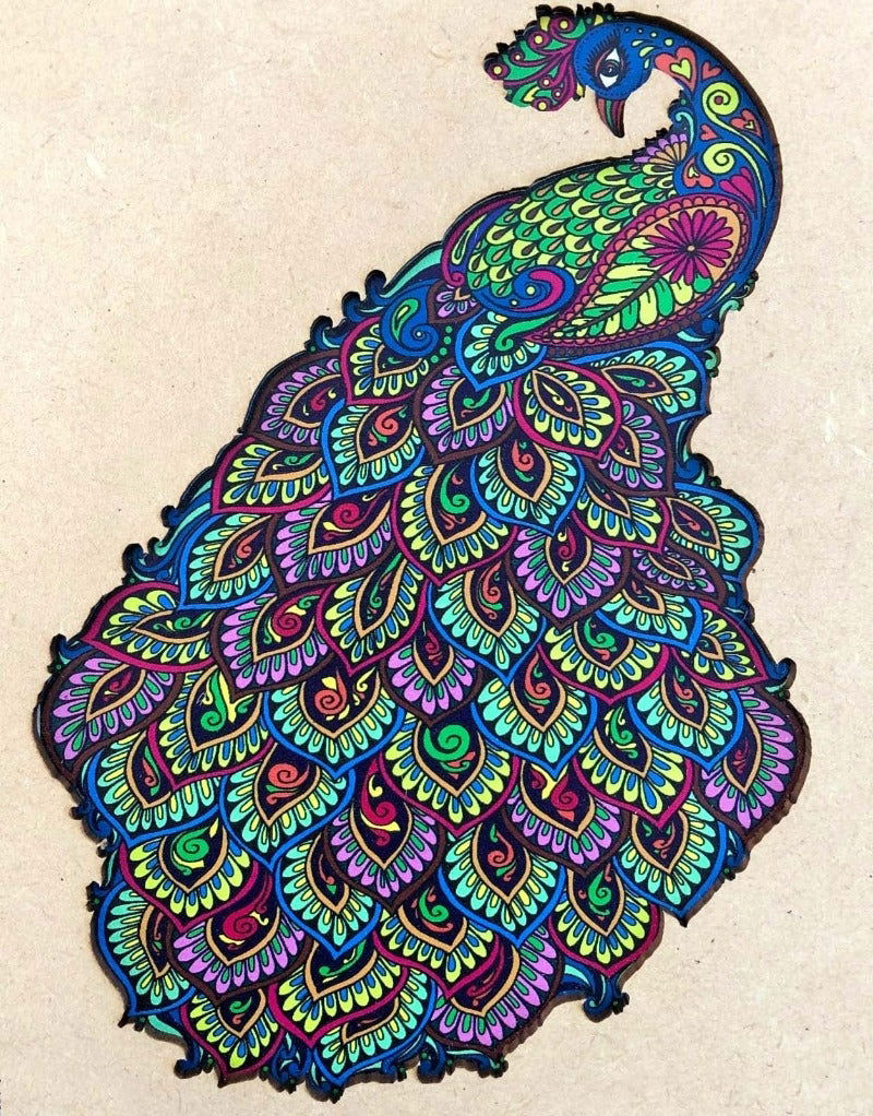 Peacock - Laser Cut A3 Wooden Puzzle