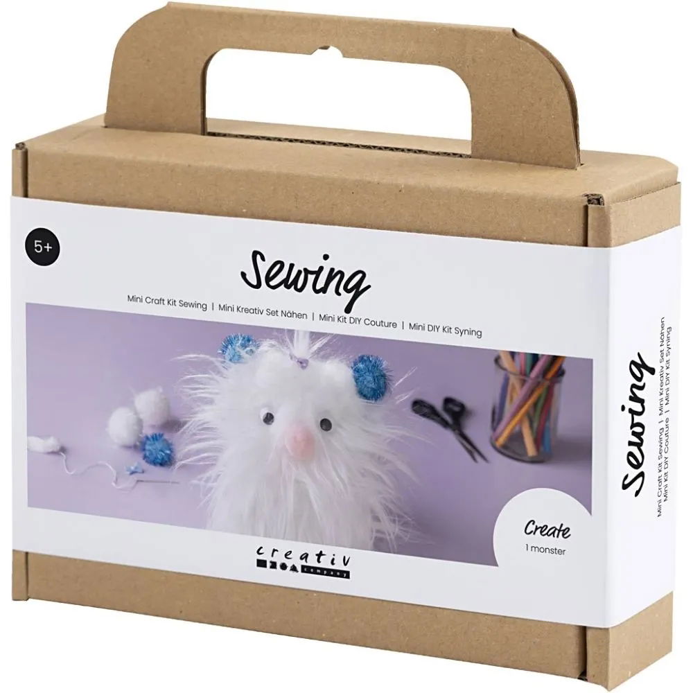 MINI CRAFT KIT SEWING, ASSORTED COLOURS, MONSTER