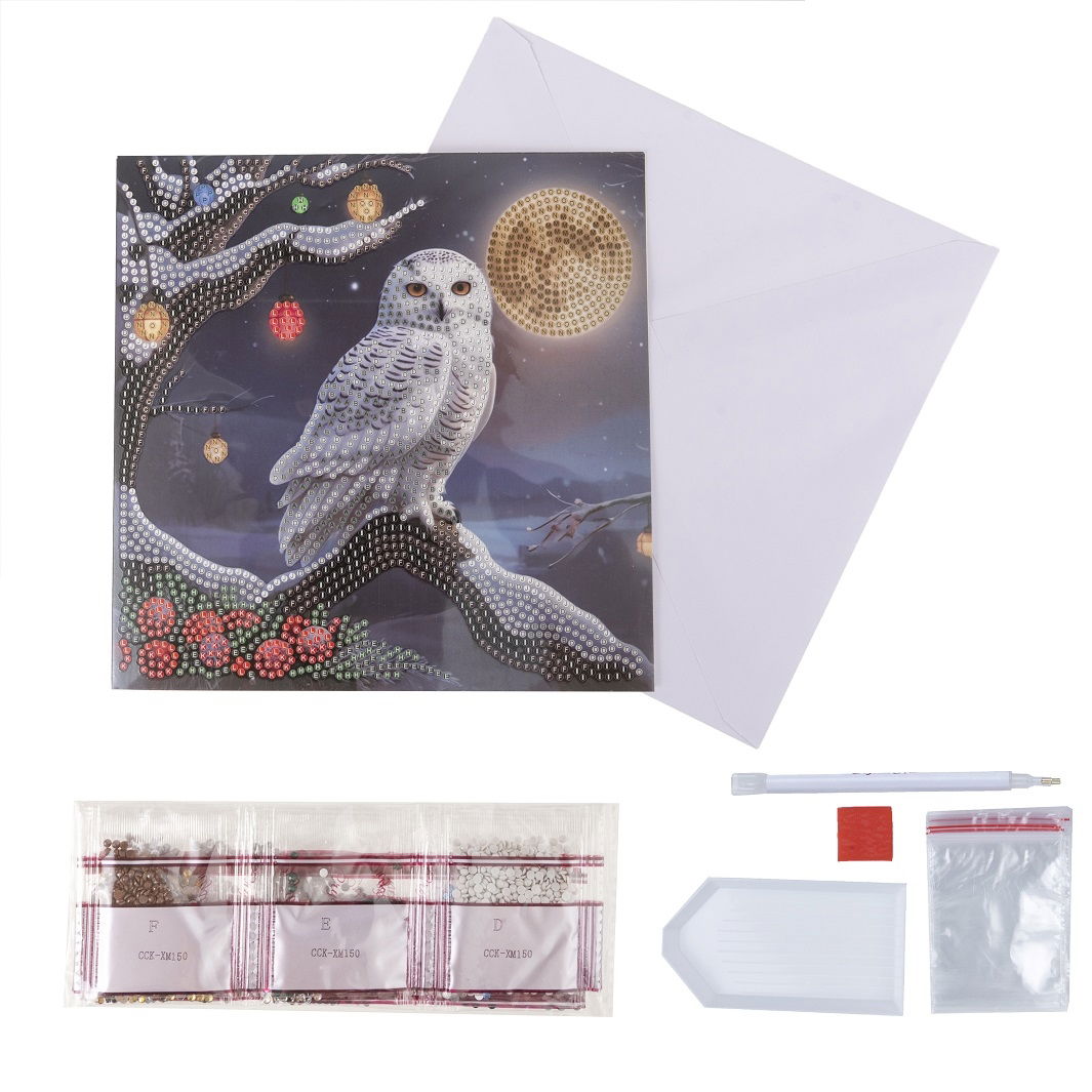 Frosted Moon- Crystal Art Card Kit 18cm