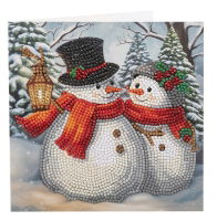 FROSTY & MERRY 18 X 18CM CRYSTAL ART CARD