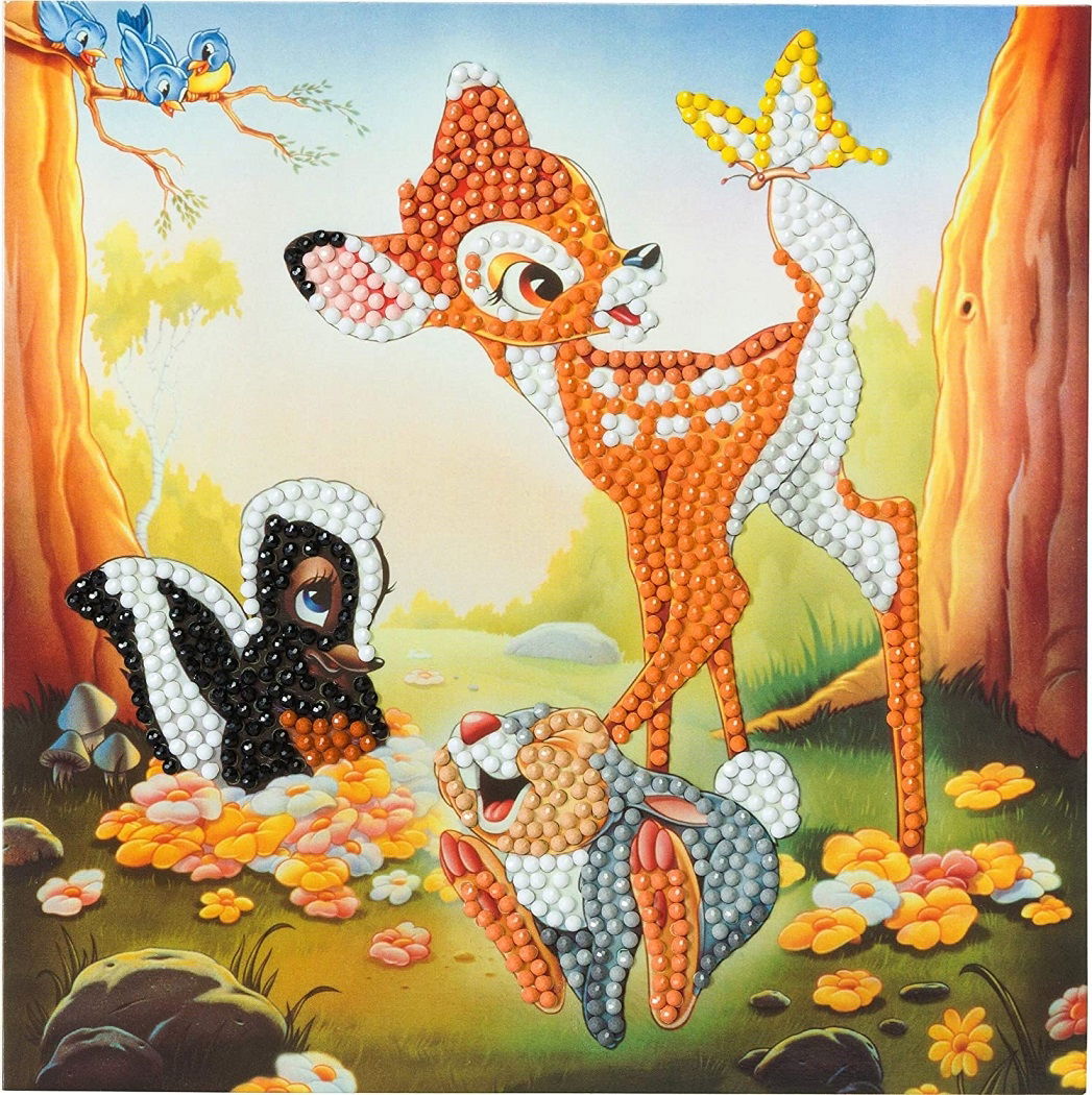 Bambi & Friends - Crystal Art Card Kit 18cm