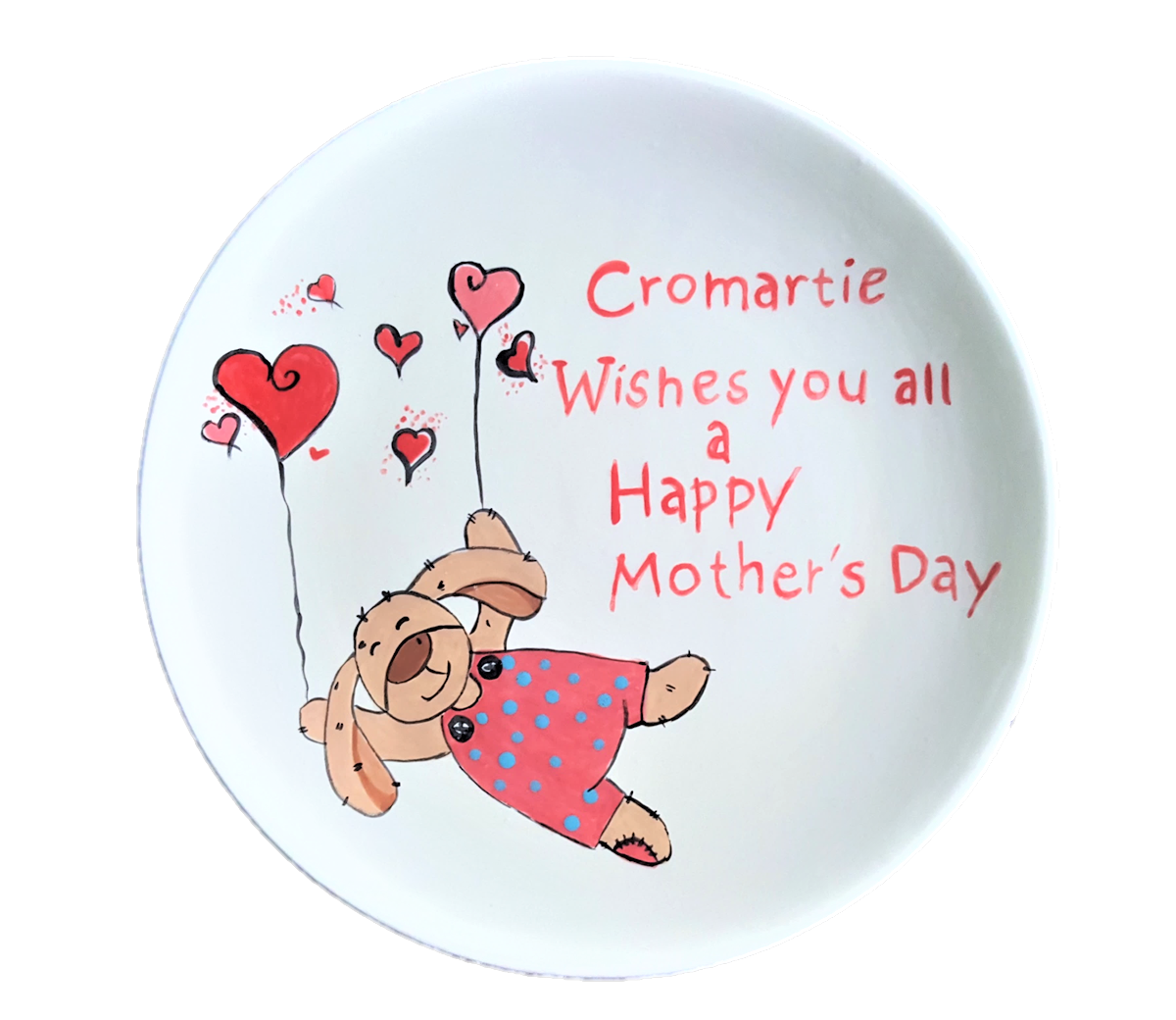 Coupe Dinner Plate with Mothers Day Design