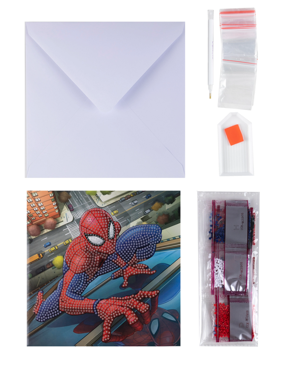 Spider-Man 18 x 18cm Marvel Crystal Art Card Kit