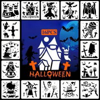 Halloween Craft Stencils Pack of 16 Kids Halloween Stencils