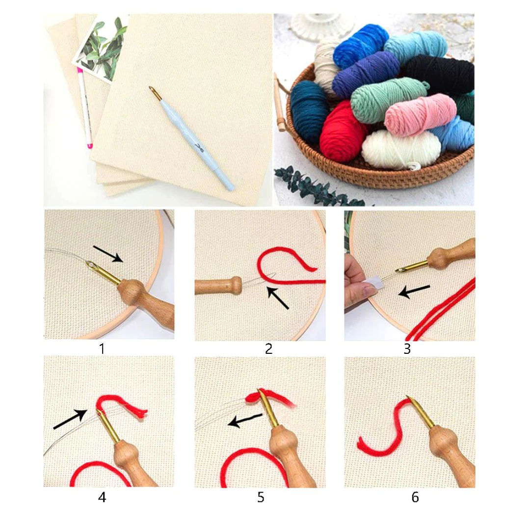 Winky Little Bunny - Punch Needle Kit - 20 x 20cm