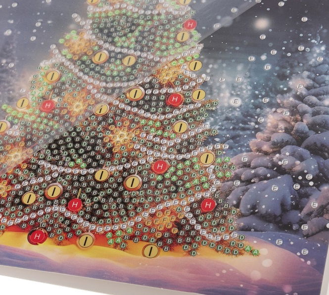 Festive Fir- Crystal Art Card Kit 18cm