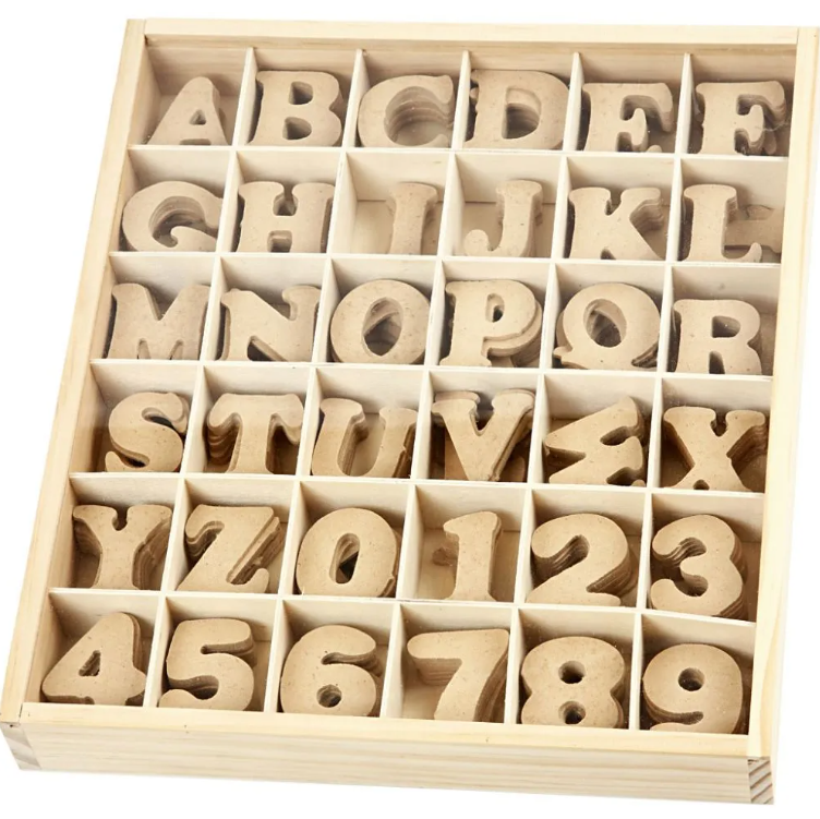 CH57408 Wooden Craft Letters and Numbers Alphabet Letters for Crafts