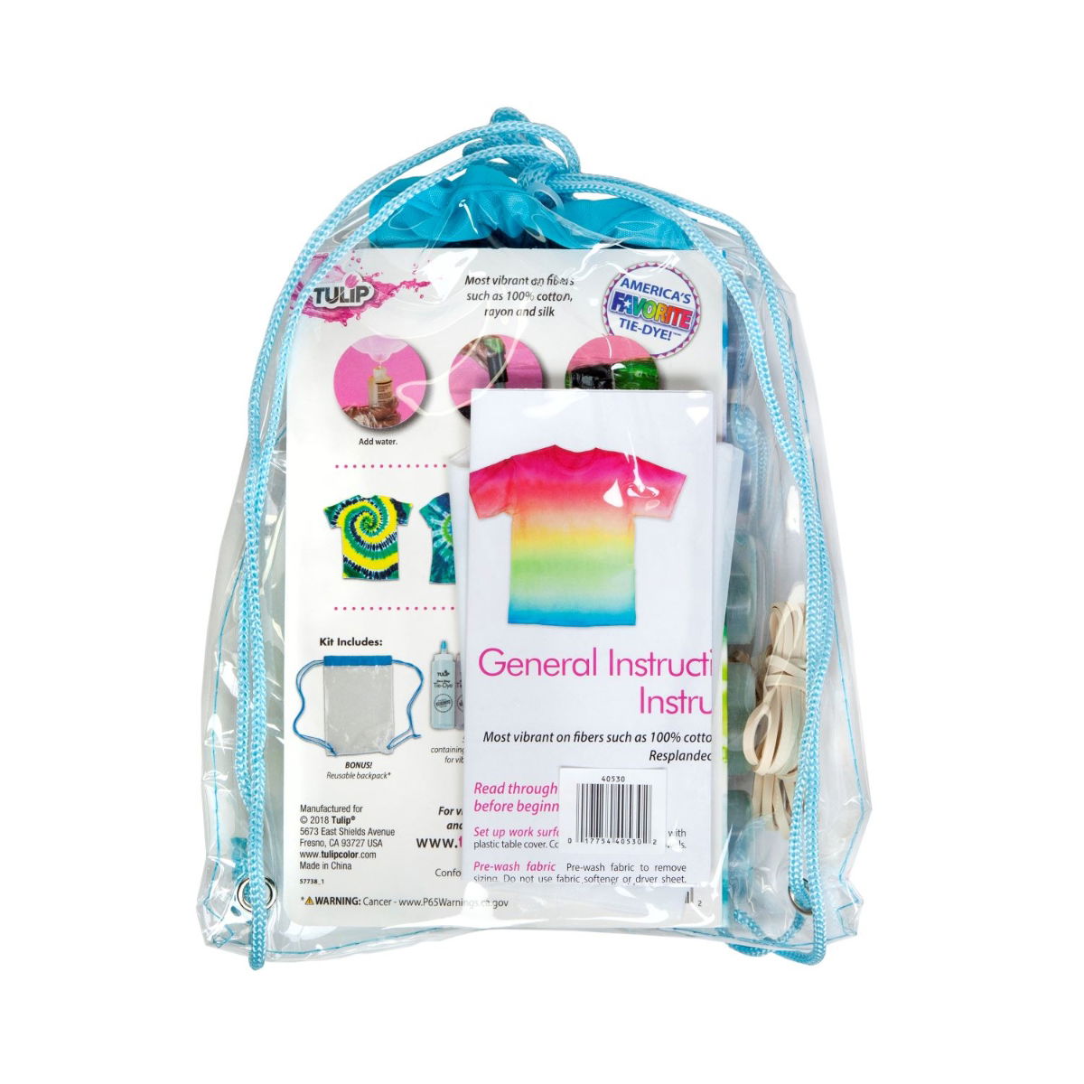 Beachy Blues Tie Dye Backpack Kit