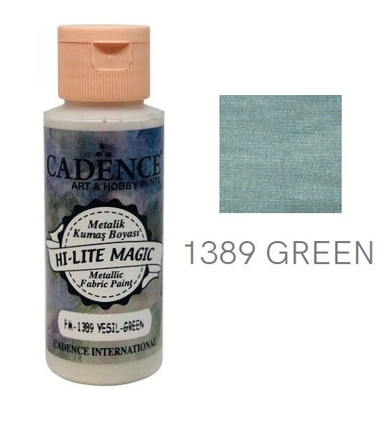 Green Hi-Lite Magic Metallic Fabric Paint 59ml